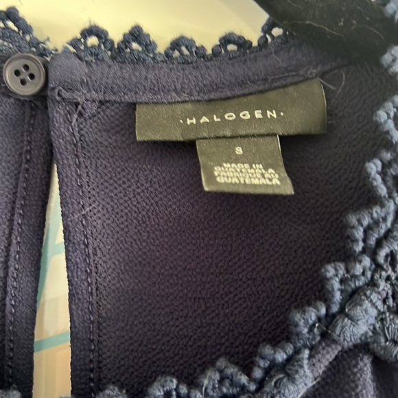 Nordstrom Product group Halogen brand navy sleeveless dressy top - Picture 7 of 7